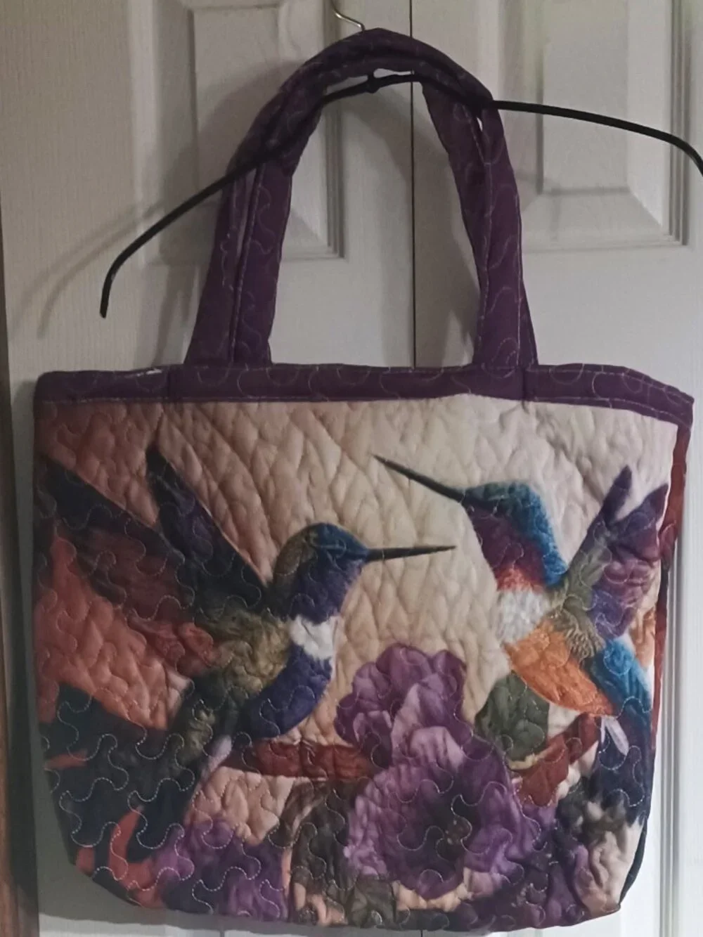 Quilted Hummingbird Tote
